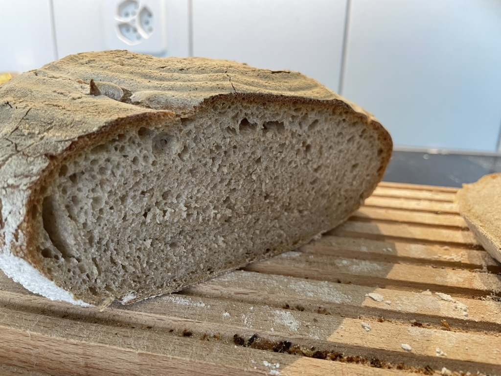 Freshly baked artisan bread